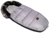 Baby Nellys - FLUFFY with fur, grey - Stroller Footmuff