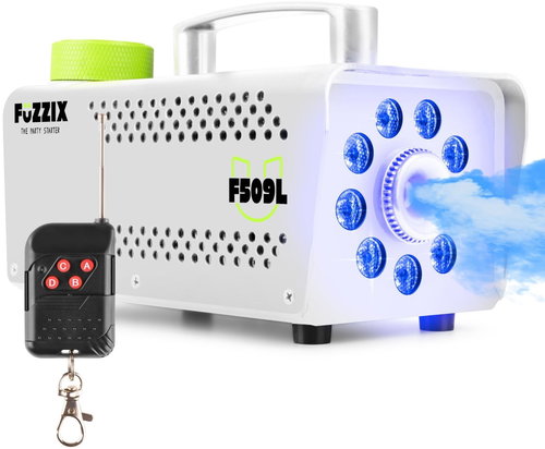 Fuzzix F509LW Party smoke machine 9 LED RGB White Edition - Fog Machine - Main image