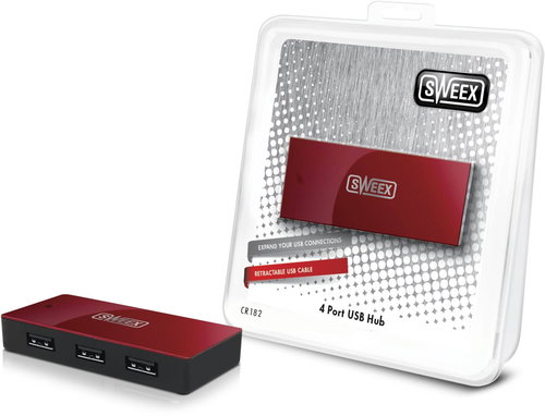 Sweex US182 Red - USB Hub - Main image