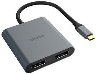 AKASA USB Type-C Adaptér – 2× DP, 4K/AK-CBCA18-18BK - Redukcia