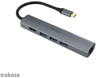 AKASA USB Type-C 5-In-1 Dock, 4K@30Hz HDMI, 3 x USB3.0 Type A, RJ45 / AK-CBCA22-18BK - Docking Station
