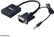 Akasa VGA na HDMI adaptér s audio káblom/AK-CBHD23-20BK - Adaptér