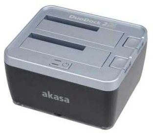 AKASA AK-DK02-EU DuoDock SATA/USB 2.0 - External Docking Station - Main image