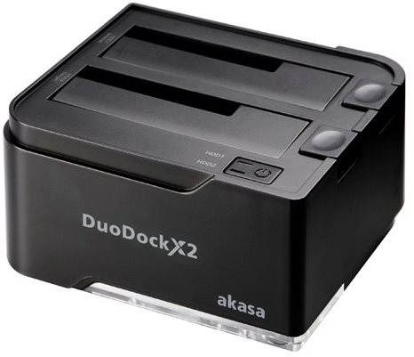 AKASA DuoDock X2 Black - External Docking Station - Main image