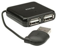 AKASA Connect 4SV, USB 2.0, čierny - USB hub