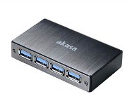 AKASA Connect 4SV, USB 3.0, čierny - USB hub