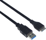 PremiumCord USB 3.0 propojovací A-microB černý 1m - Datový kabel