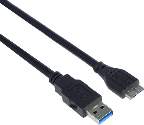 PremiumCord USB 3.0 interfész A-mikroB fekete 3 méter - Adatkábel - Fő fotó