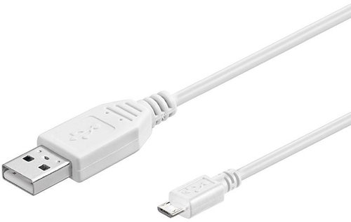 PremiumCord USB 2.0 interface A-B micro 2m white - Data Cable - Main image