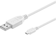 PremiumCord USB 2.0 prepojovací A-B micro 2 m biely - Dátový kábel
