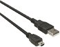 PremiumCord USB-A 2.0 to mini USB-B - 0,5m, fekete - Adatkábel