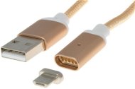 PremiumCord USB 2.0 prepojovací AB micro 1 m zlatý - Dátový kábel