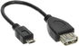 PremiumCord USB A (F) to Micro USB (M) kábel, 20cm - Átalakító