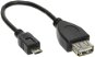 PremiumCord kabel USB A/f - Micro USB/m 20cm - Redukce