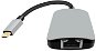 PremiumCord USB-C na HDMI + RJ45 + PD adaptér, hliníkové puzdro - Redukcia