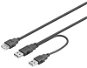 Datový kabel PremiumCord USB 2.0 rozdvojený napájecí 0.2m - Datový kabel