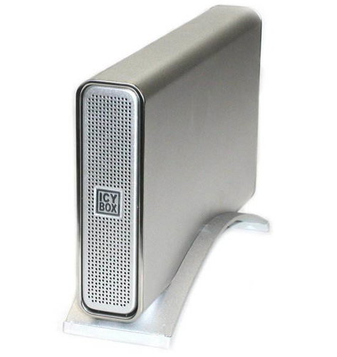 Externí box IcyBox - IB-360St-US-BL, pro 3.5" SATA zařízení, stříbrná (silver), USB2.0+SATA, hliníko - - - Main image