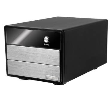 Externí box IcyBox - IB-3220STU-B, pro 2x 3.5" zařízení, JBOD, černý (black), hliníkový, USB2.0 - Hard Drive Enclosure - Main image
