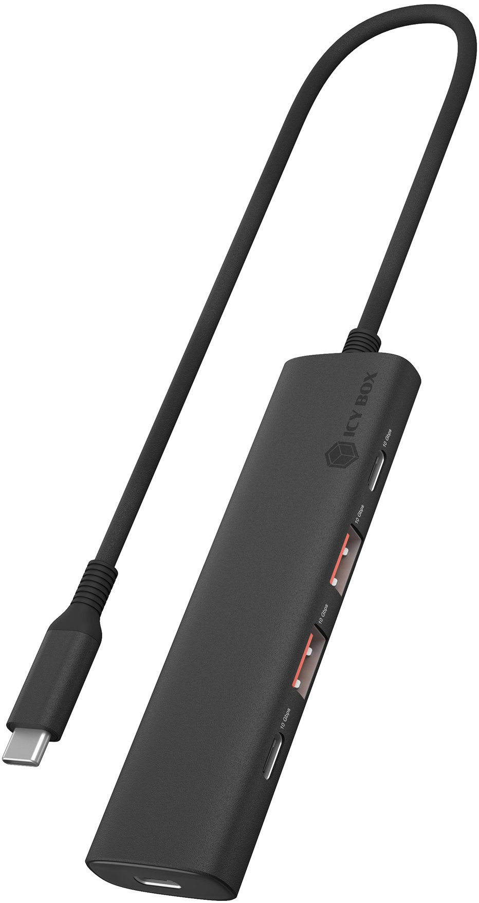 Icy Box IB-HUB1437-CPD 4 USB porttal és PD 100 W-os PD-vel