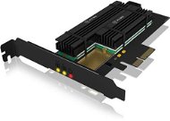 ICY BOX IB-PCI215M2-HSL PCIe bővítőkártya 2x M.2 SSD-hez hűtőbordával - Bővítőkártya