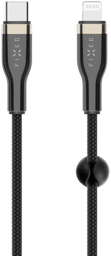 FIXED Cable USB-C to Lightning - PD, MFI, 2m, fekete - Adatkábel - Fő fotó