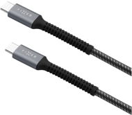 FIXED Armor USB-C/USB-C podpora PD 1.2 m USB 2.0 240W opletený šedý - Datový kabel