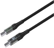 FIXED Cable USB-C/USB-C s displejem a podporou PD 1.2m USB 2.0 100W černý - Adatkábel