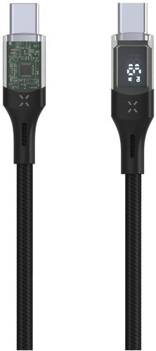 FIXED Cable USB-C/USB-C mit Display und PD-Unterstützung 2 m USB 2.0 100 W schwarz - Datenkabel - Hauptbild