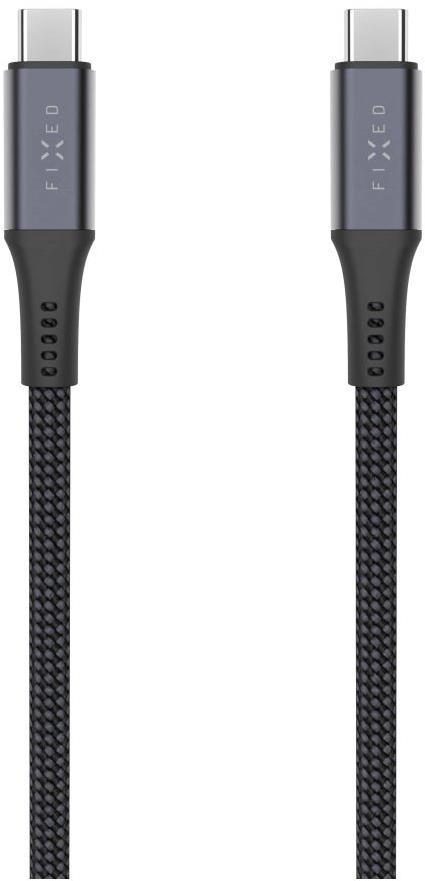FIXED Multimedia Cable USB-C/USB-C USB4 gen2 20Gbps PD 3.1 240W 4K@60Hz, 2 m, fonott, szürke