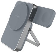 FIXED MagZen 5 Stand with integrated Apple Watch charger and MagSafe 5,000 mAh support grey - Power Bank