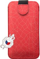 FIXED Soft Slim so zatváraním, PU koža, veľkosť 4XL+ motív Red Mesh - Puzdro na mobil