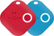 FIXED Smile Bluetooth-Tracker mit Bewegungssensor DOPPELPACK - Rot + Blau - Bluetooth-Ortungschip