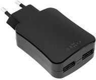 FIXED töltő 2x USB kimenettel, 24W (2x2,4A) - fekete - Töltő adapter