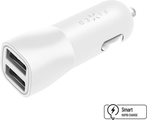 FIXED Smart Rapid Charge 15W mit 2xUSB Ausgang weiß - Auto-Ladegerät - Hauptbild