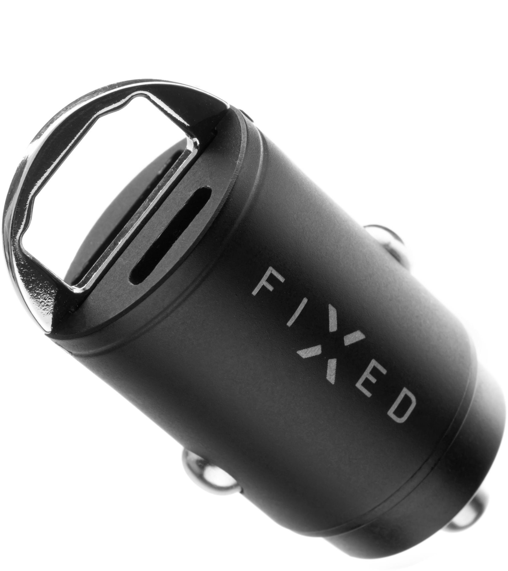 FIXED PD Rapid Charge Car, Mini USB-C és USB-A kimenettel, PD és QC 3.0 támogatás, 30 W fekete