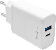 FIXED Travel s USB-C a USB výstupom podpora PD a QC 3.0 20 W biela - Nabíjačka do siete