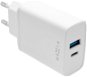 FIXED Travel with USB-C and USB Output Support PD and QC 3.0 20W White - AC Adapter