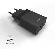 FIXED PD Rapid Charge s 2× USB-C výstupom a podporou Power Delivery 3.0 35 W čierna - Nabíjačka do siete