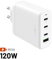 FIXED GaN with 3xUSB-C and USB output support PD 3.0 120W white - AC Adapter