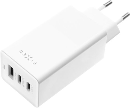 FIXED GaN with 2xUSB-C and USB Output Support PD 65W White - Wall Charger - Main image