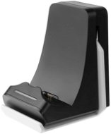 FIXED Dock na ovládač DualSense PlayStation 5 s hákom na slúchadlá čierno-biely - Stojan na herný ovládač