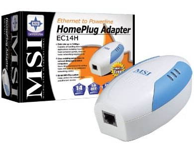 MSI EC14H MS-6821, RJ45 adaptér pro LAN přes zásuvku 220V Main image MSI EC14H MS-6821, RJ45 adaptér pro LAN přes zásuvku 220V - - - Main image