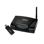 Sada WiFi routeru MSI RG54SE II a WiFi USB sticku US54GSE II - -