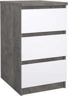 FALCO Commode Simplicity 237 concrete / white gloss - Chest of Drawers
