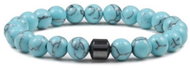 Flor de Cristal Bracelet made of genuine stones Turquoise and Hematite - Bracelet