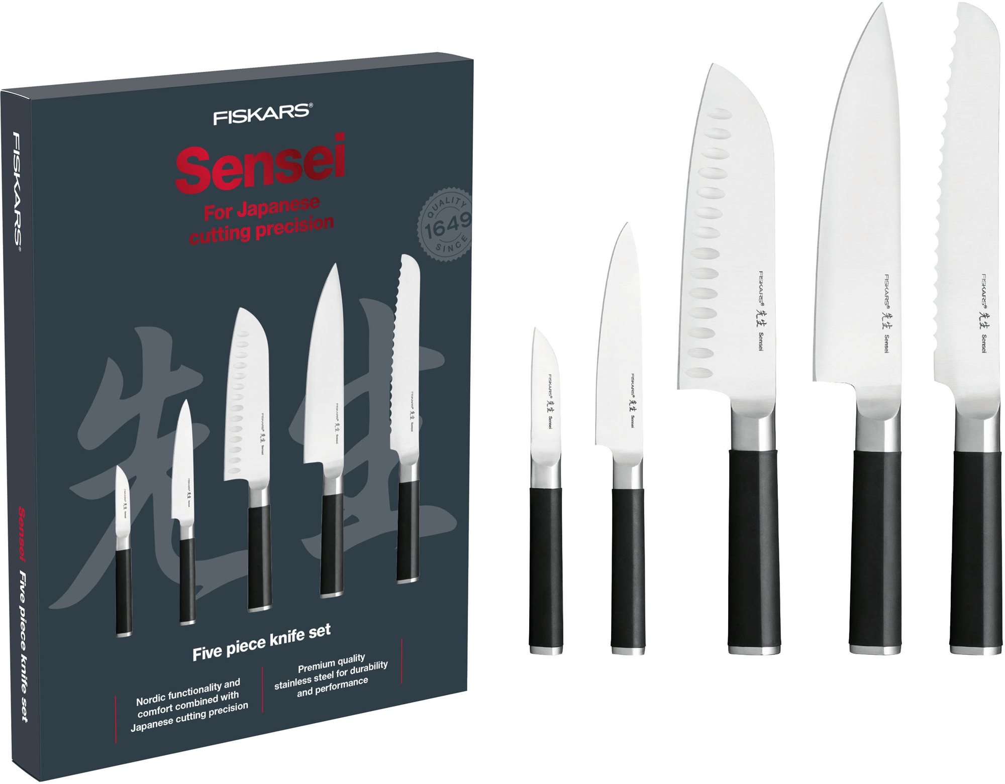 Fiskars Sensei Késkészlet 5 db