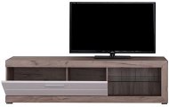 TV asztal Remo 162 szürke tölgy díszítéssel, fehér - TV asztal