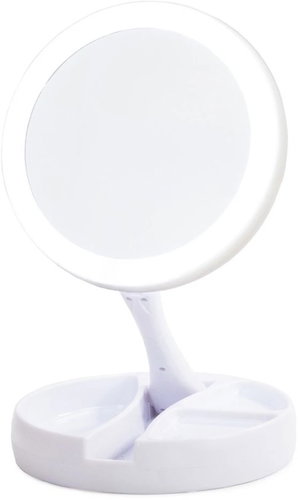 Verk 15568 folding magnifying mirror with LED backlight - Makeup Mirror - Main image
