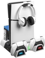 Froggiex FX-P5-C4-W PS5/PS5 Slim Multifunctional Cooling Stand + Headset holder - Game Console Stand