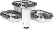 G21 Set of Stainless Steel Vacuum Containers (680, 1000, 1900ml) with Pump, 4pcs - Food Container Set
